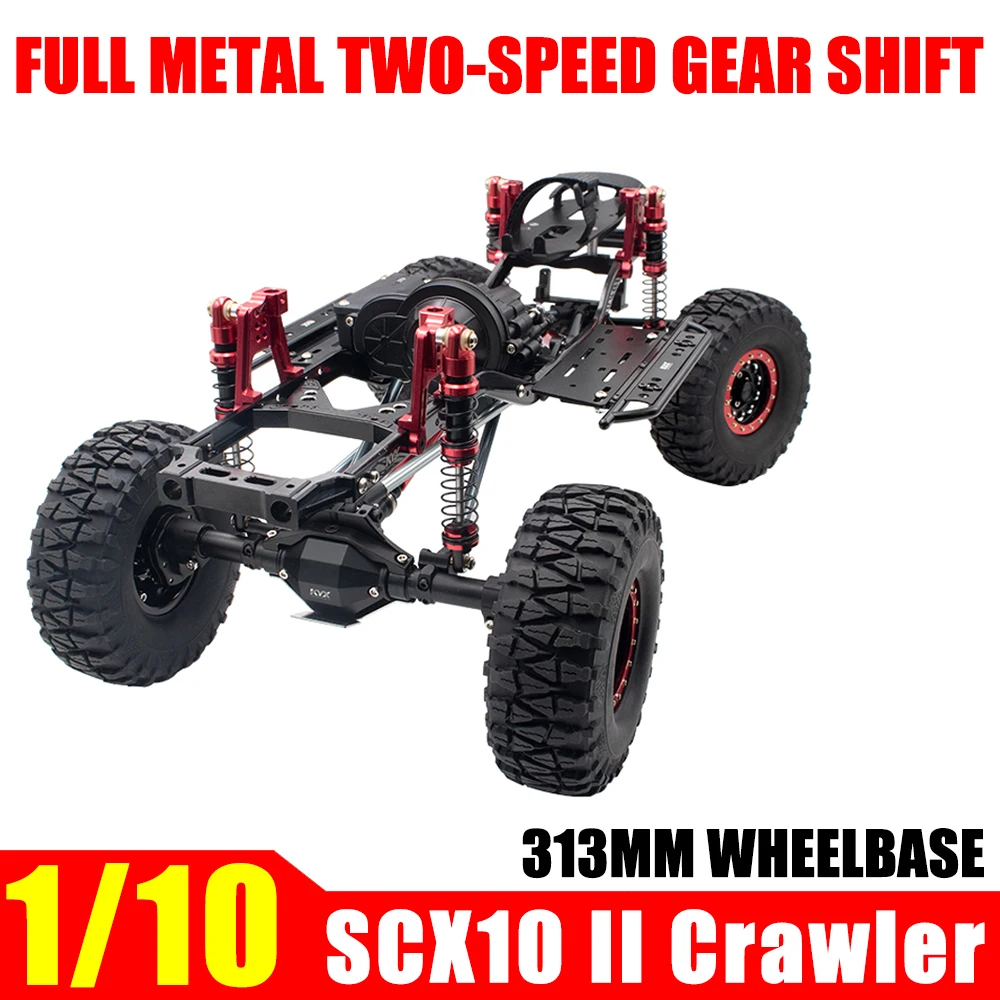 

RC Crawler Car KYX SCX10 II 313mm Wheelbase Metal Axle Two-speed Climbing Crawler Frame RC Remote Control Car KIT Children Toy