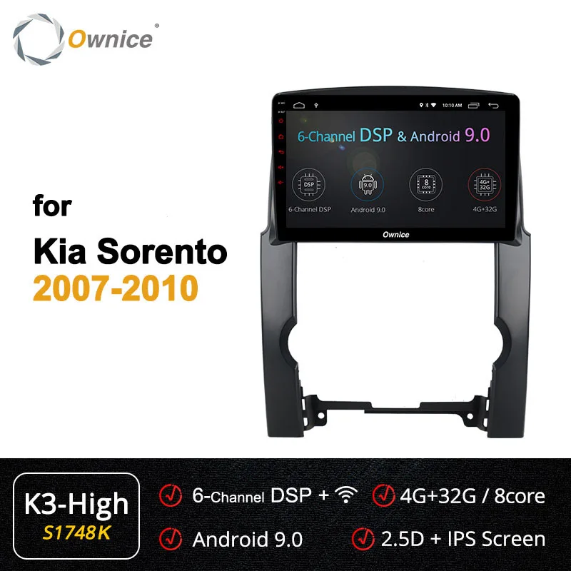 S1748 K3-High Ownice Восьмиядерный Android 9,0 DSP 360 Panorama автомобильный dvd k3 k5 k6 для kia sorento 2010-2013 автомобильный стерео gps Navi головное устройство 4G SPDIF - Цвет: S1748 K3-High