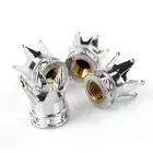 14 шт., пылезащитные Чехлы для шин из сплава с серебряной короной в стиле ретро, для автомобиля, велосипеда, фургона, универсальные стержни клапана, крышка газового сопла