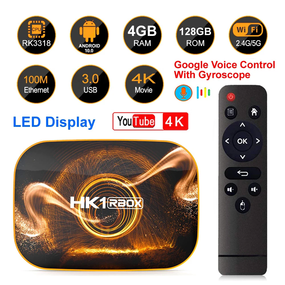 128GB Android 10 приставка для ТВ Hk1 Max 4k TV Box Smart с двумя камерами процессор Rockchip 60fps USB3.0