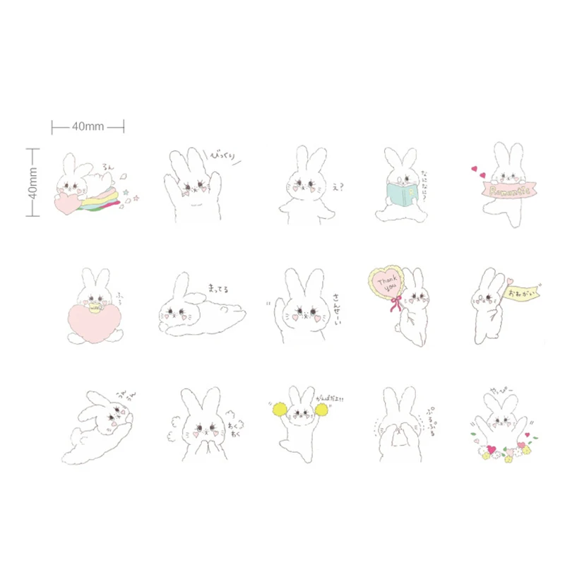 45 шт./кор. милый мультфильм кролик мини-наклейка набор украшения Наклейка альбом