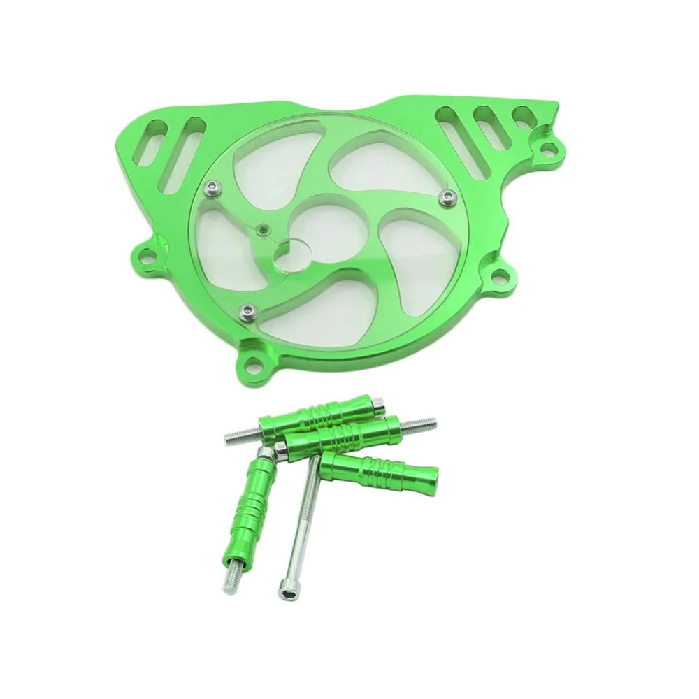 Зеленый Аксессуары для мотоциклов Z1000 передняя Звездочка цепь Защитная крышка левая сторона двигателя защитная крышка для KAWASAKI Z1000 2010 - Цвет: Зеленый