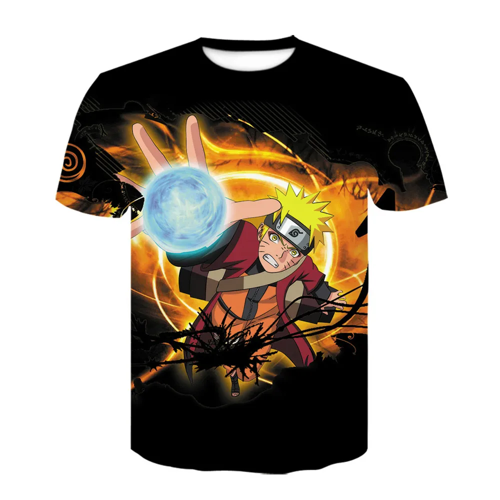 

2021 summer new style Japanese anime Kakashi 3D T-shirt male O-neck cartoon T-shirt tops men and women breathable Harajuku cloth