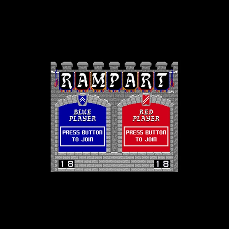 Rampart NTSC 16 бит 46 Pin большая серая игровая карта для игроков в США|Картриджи| |
