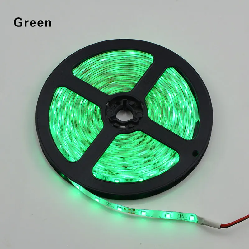 5 м или 10 м/упак. 2835 SMD более яркий, чем 3528 5050 SMD светодиодный светильник 12 В постоянного тока 60 Светодиодный s/M Внутренняя декоративная лента белый синий красный - Испускаемый цвет: Зеленый