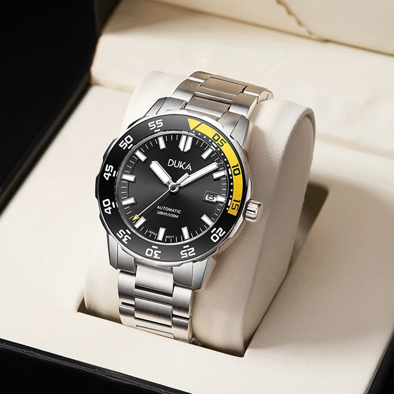 

2021DUKA Luxury Fashion Sports Complementary Mechanical Automatic Winding Watch Men Accessories Sapphire Stainless Steel Watch