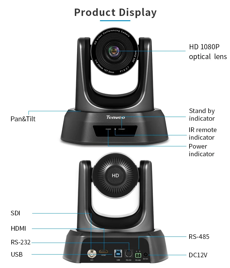

Tenveo NV20A USB HDMI SDI HD 1080p камера для конференц-связи с автофокусом PTZ камера SDI камера 20X зум для видеоконференции