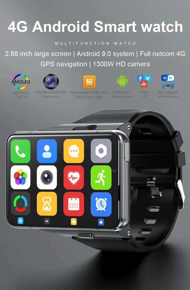 

S999 Smartwatch 13 Million Pixel Full Netcom 4g Smart Bracelet 4+64gb Rechargeable Smart Bracelet