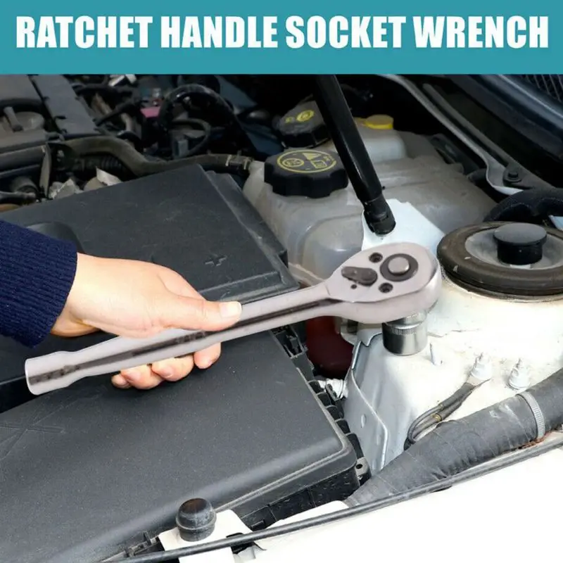 

1PC HEAVY DUTY QUICK RELEASE RATCHET HANDLE SET 1/4" 3/8" 1/2" DR CARBON STEEL