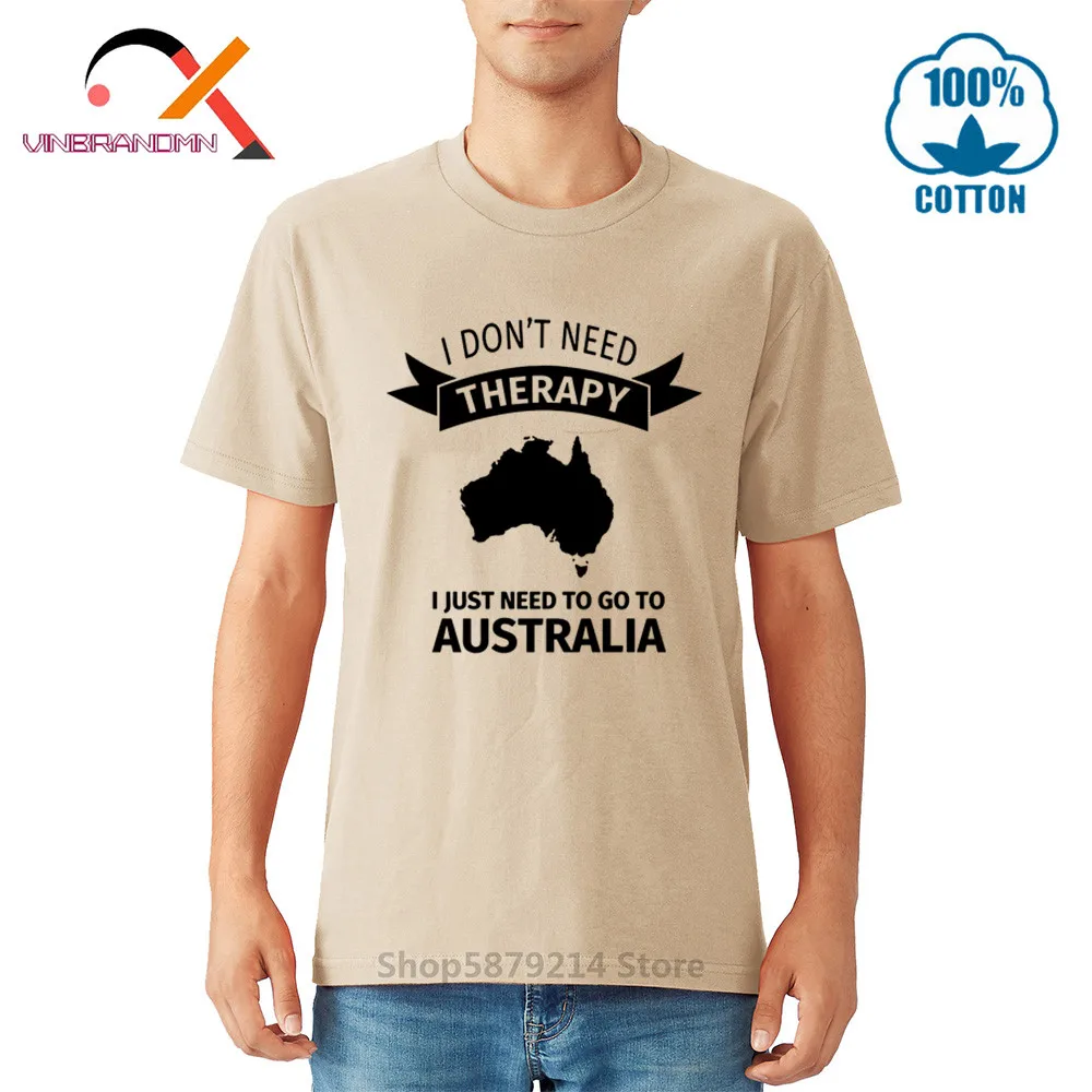 Забавная футболка с надписью I don't need therapy i just to go australia стильная мужская