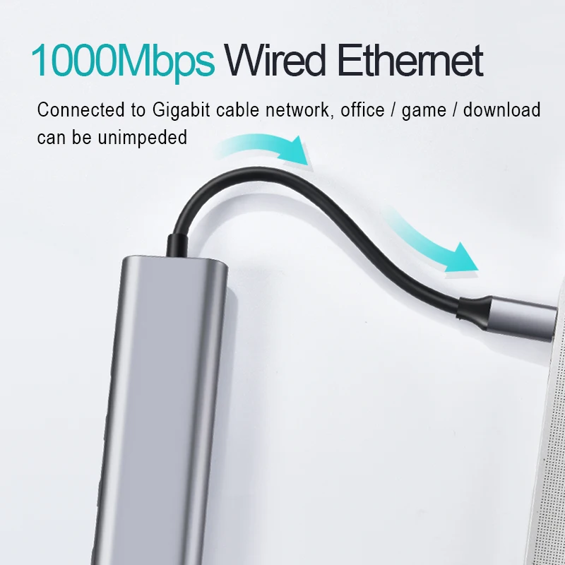 ofccom usb c hub type c to ethernet multi usb 3 0 hub hdmi adapter dock for macbook pro huawei usb c 3 0 splitter port typec hub free global shipping