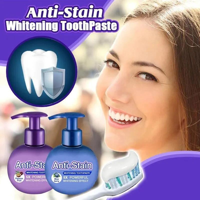 

220g Super Whitening Anti-Stain ToothPaste Instant Clean Intensive Stain Removal Whitening Toothpaste Baking Soda Toothpaste
