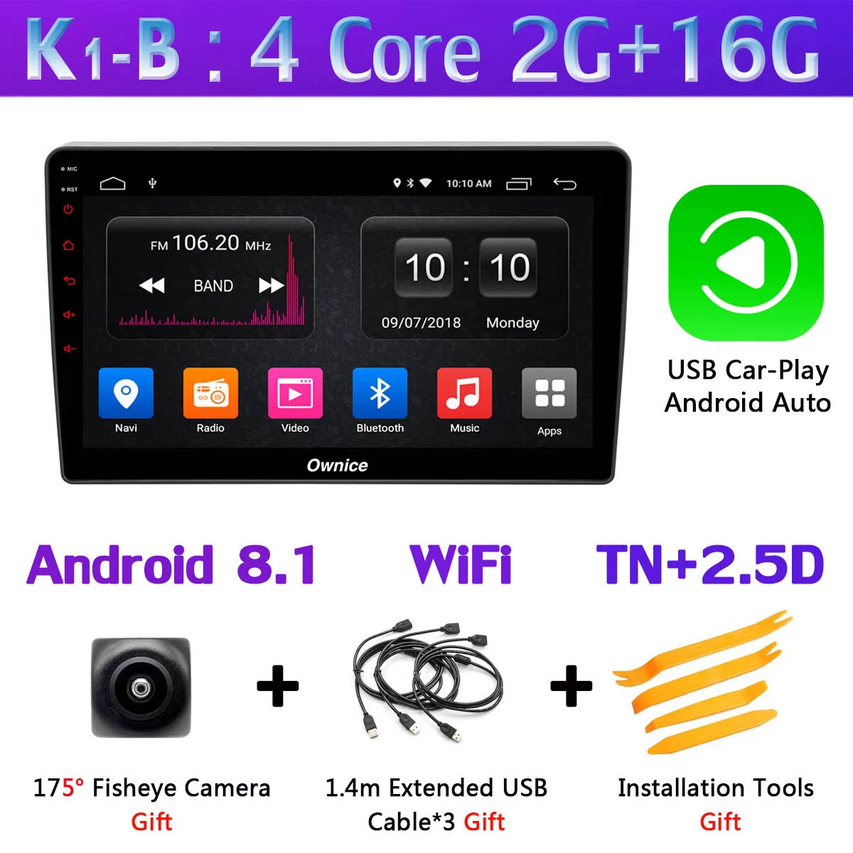 360°4×камера 4G LTE Android 9,0 4G+ 64G 8Core SPDIF DSP CarPlay автомобильный мультимедийный плеер gps радио для Kia K5 Optima 2011 - Цвет: K1-B-CarPlay