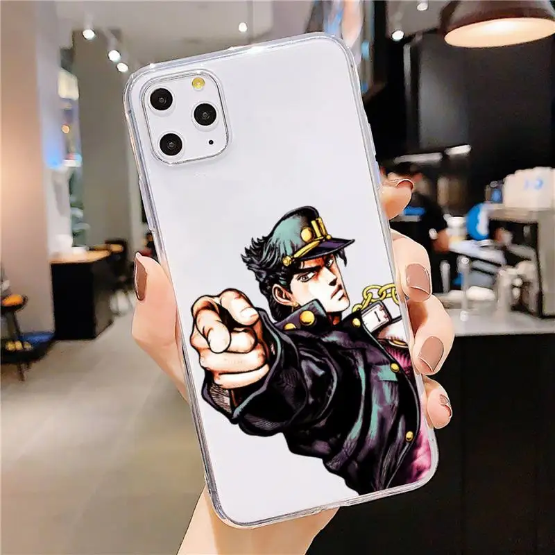 

JoJo Bizarre Adventure jotaro kujo Phone Case Transparent soft For iphone 5 5s 5c se 6 6s 7 8 11 12 plus mini x xs xr pro max
