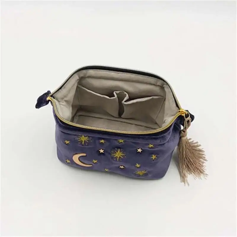 

Women Makeup Bag Jewelry Organizer Portable Velvet Tassel Cosmetic Storage Bag Lipstick Pouch Travel Make Up Case Organizer