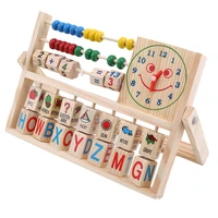 wood educational computing rack multifunction flap childrens educational toys multicolor 2 4 years unisex long new