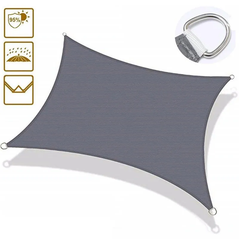 

Sun-Shelter Waterproof SunShade Sail Outdoor Rectangle Shade Sail Garden Terrace Canopy Swimming Yard Sail Beach Car Awning