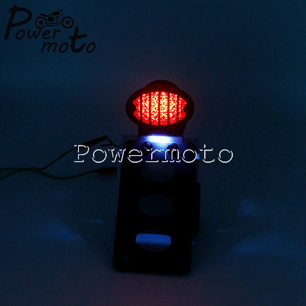 

LED Motorcycle Red Side Mount Tail Light License Plate Bracket For Harley Street Bike Cruiser Chopper Dirt Bike ATV off-road