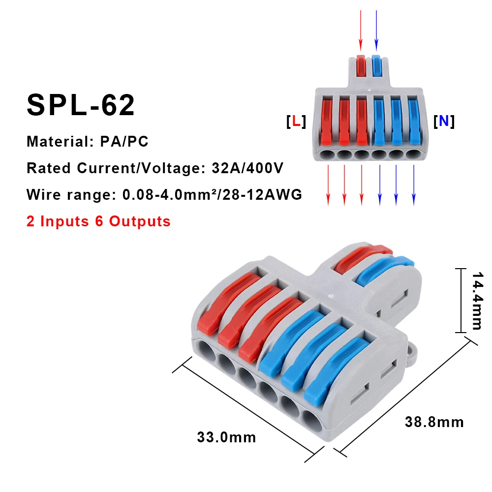 5 шт. мини-клеммные колодки для быстрого сплиттера | Обустройство дома