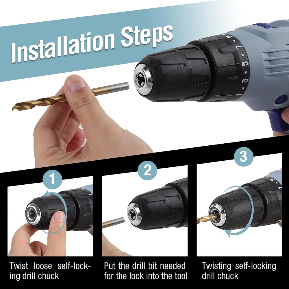 WORKPRO 300 Вт 10 мм 2 скоростная Coreded Drilldriver Электрическая дрель с 1 8 м шнуром питания