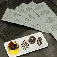 coral shape chocolate mold hollow out leaf sea grass silicone stencil mould sugarcraft cake decorating lace mat