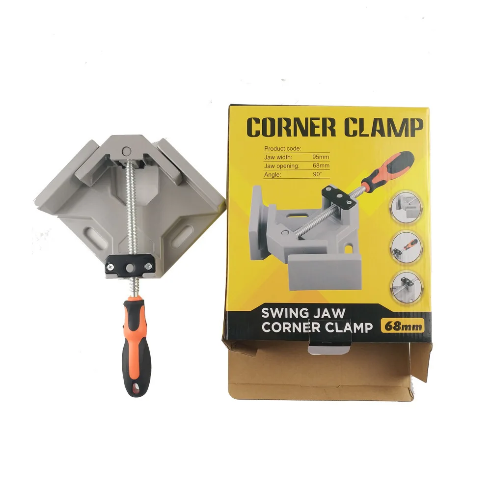 

Single handle 90 degree aluminum alloy right-angle clamp, flat-nose pliers for glass right-angle tool