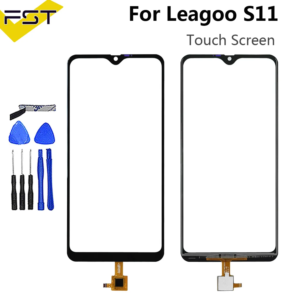 6,3 дюймовый черный протестированный сенсорный экран с дигитайзером для Leagoo S11, сенсорная панель, переднее стекло, сенсорный экран для объектива Leagoo S11