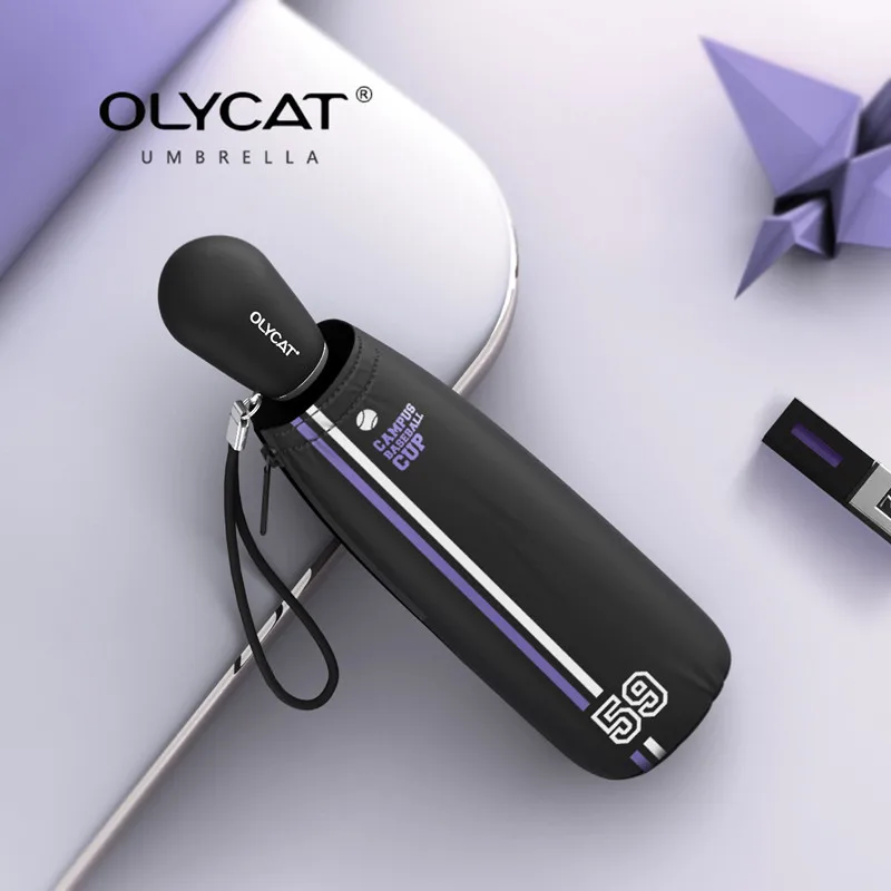 

Складной зонт OLYCAT, милый зонтик с защитой от ветра и УФ-лучей, маленький карманный зонтик, зонтик для дождя для женщин и детей, дизайнерский з...