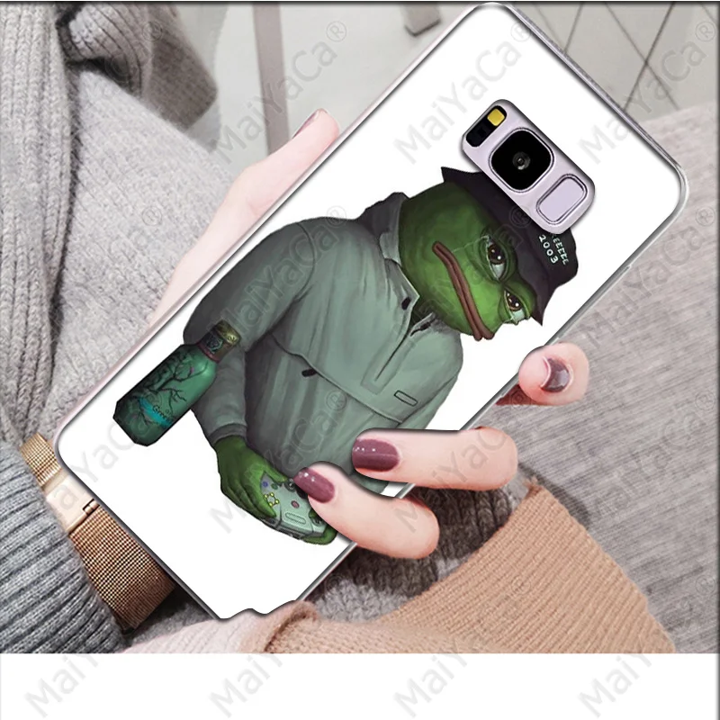 A16 MaiYaCa Pepe мемы грустная лягушка Новинка чехол для телефона Fundas Крышка для samsung S9 S9 плюс S8 S8plus S7 S6 S5 крышка - Цвет: A16