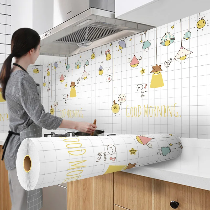 wallpapers papel de pared cocina stickers tapiz autoadhesivo kitchen home cabinet storage vinyl aluminum membrane waterproof free global shipping