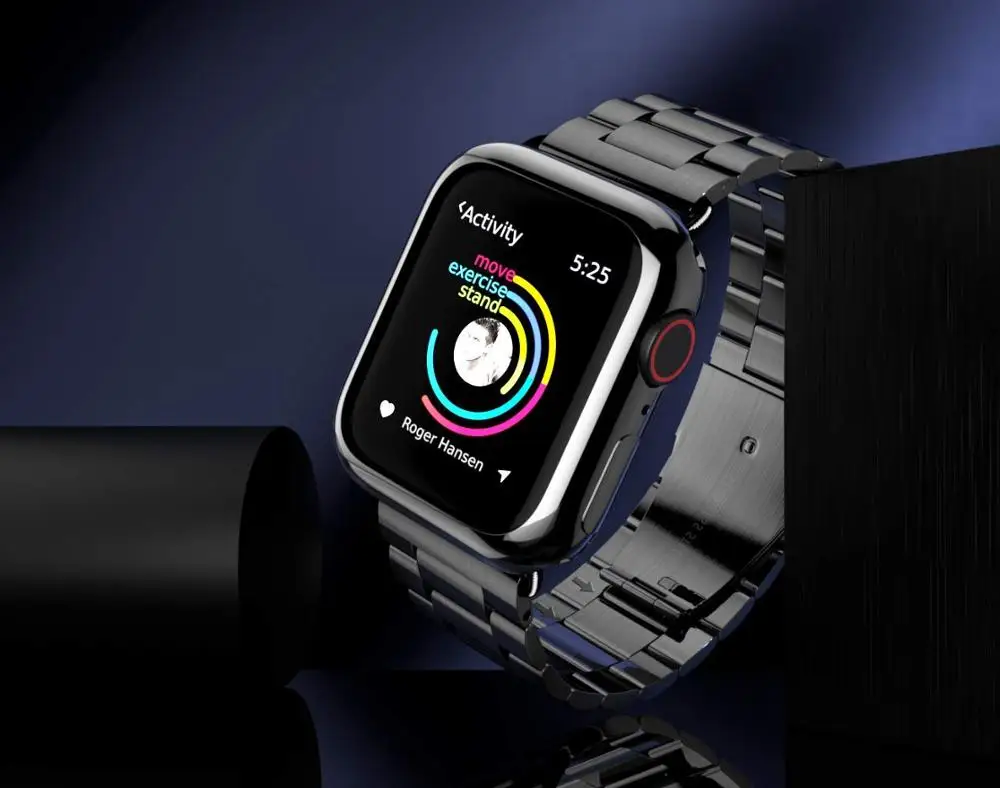 

Band For Apple Watch 6 5 4 3 2 1 42mm 38mm 40MM 44MM Metal Stainless Steel Watchband Bracelet Strap for iWatch Series men strap