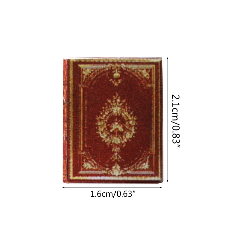 

B36E 1/12 Scale Kids Realistic Dollhouse Mini Book Toy for Toddlers Preschool Pretend Play Cake Topper Play House Decoration