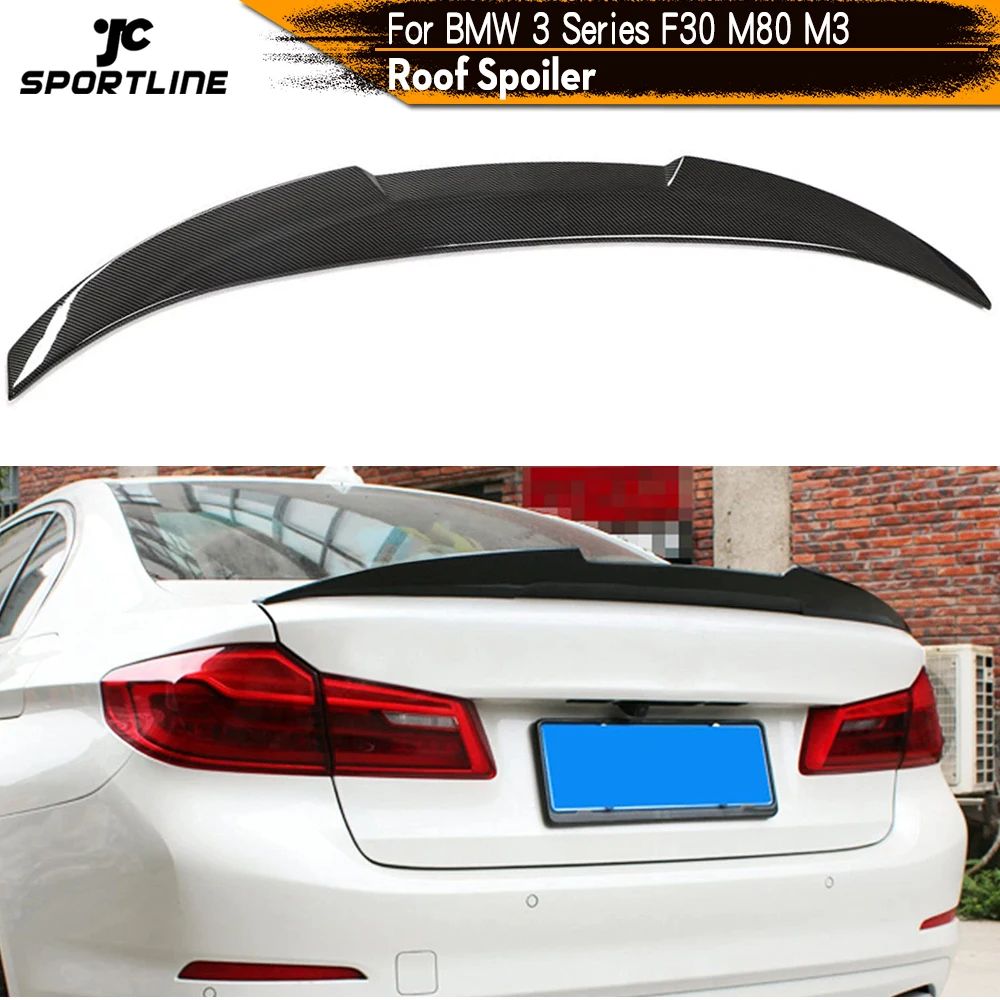 

Rear Trunk Spoiler Boot Lip Wings for BMW F30 328i 335i 320i 330i 340i 316i 318i F80 M3 Sedan 2012 - 2019 ABS Carbon Look Black