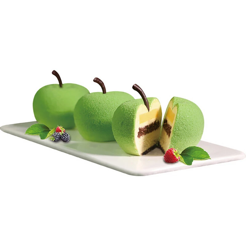 8 отверстий 3D Apple силиконовые формы для выпечки мусс арт сковорода мороженое