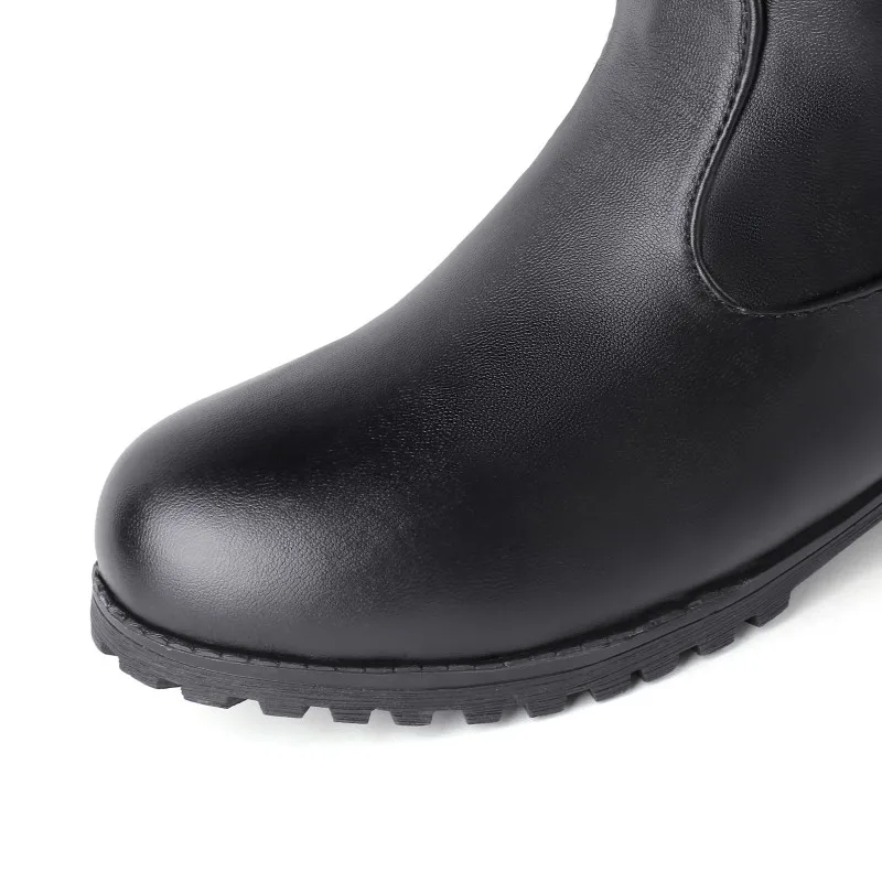 Высокие сапоги до бедра Сапоги колена выше Женские зимние с ремешком Большие