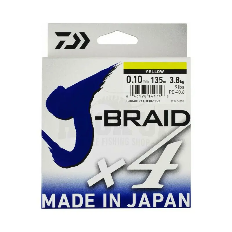 Daiwa Fishing Line J Braid X4 270 m Fluorescent PE Braided 4 Strand Carp | Спорт и развлечения