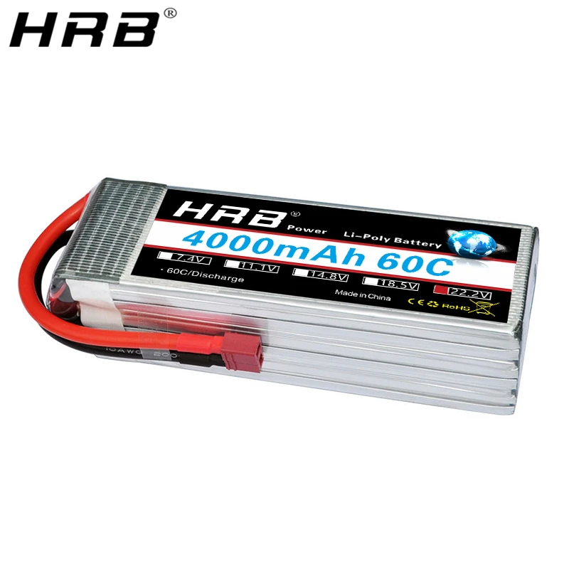 аккумулятор hrb 222 v 4000mah lipo 6s xt60 deans t xt90 ec5 trx для м