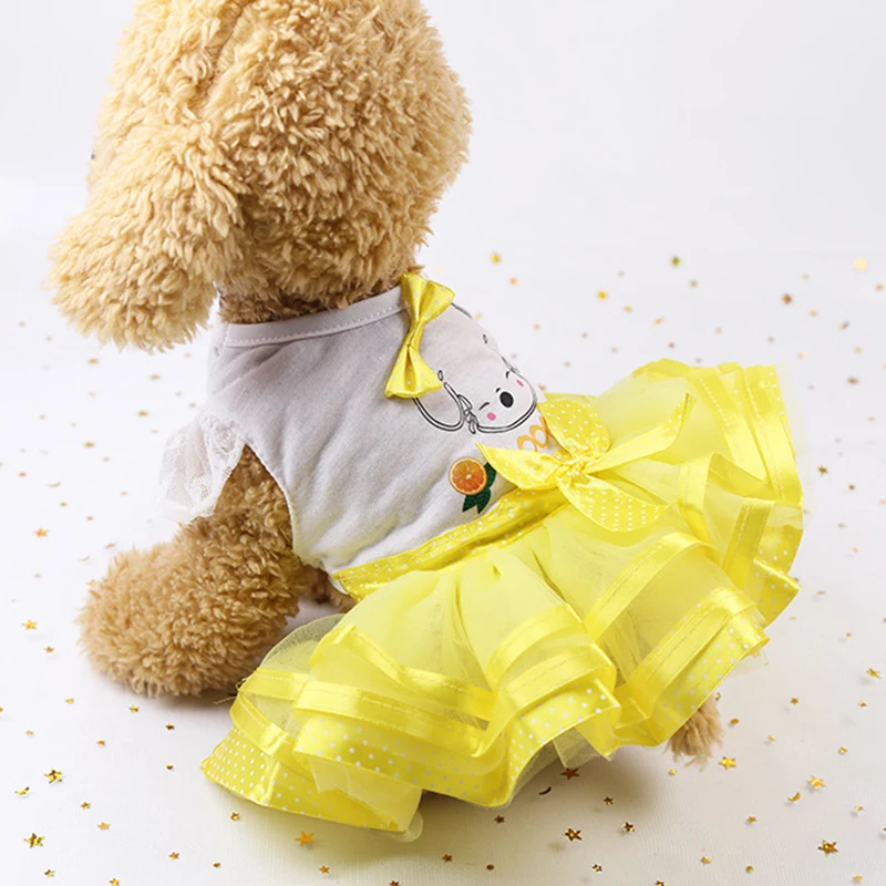 

Summer Dog Dress Pet Dog Clothes for Small Dog Wedding Dress Skirt Puppy Clothing Spring Fashion Pet Clothes XS-2XL