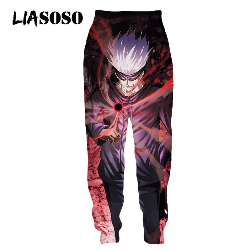 

LIASOSO Anime Pant Jujutsu Kaisen Magic Loose Sweatpants Harajuku Streetwear Fashion Sweat Pants Joggers Men Women 3D Print Cool