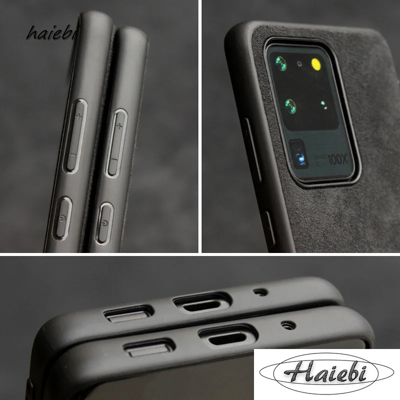 Изысканный итальянский чехол Alcantara Noble для Samsung Galaxy S20 Ultra S10 9 8 20+ Note20 10 Plus 5G роскошный искусственная кожа телефонных чехлов.