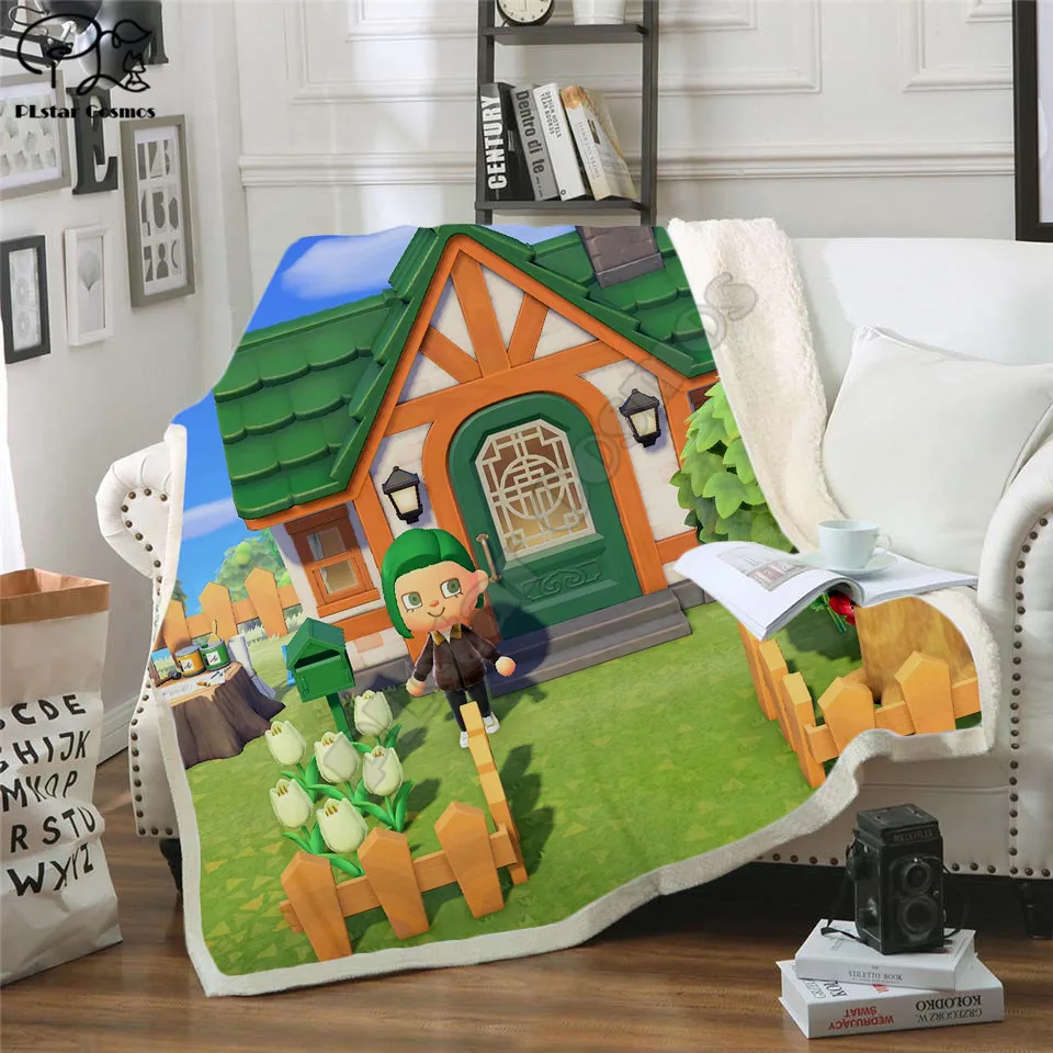 

Animal Crossing Fleece Blanket 3D full printed Wearable Blanket Adults men women Fleece Blanket style-1