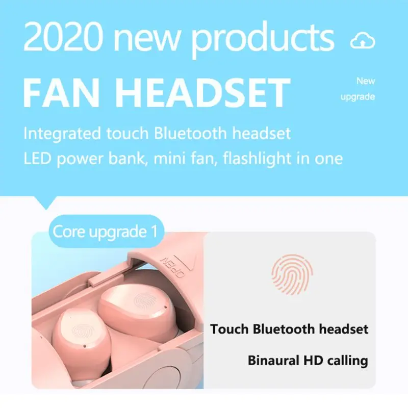TWS беспроводные наушники Bluetooth V5.0 чехол с зарядным устройством и фонариком |