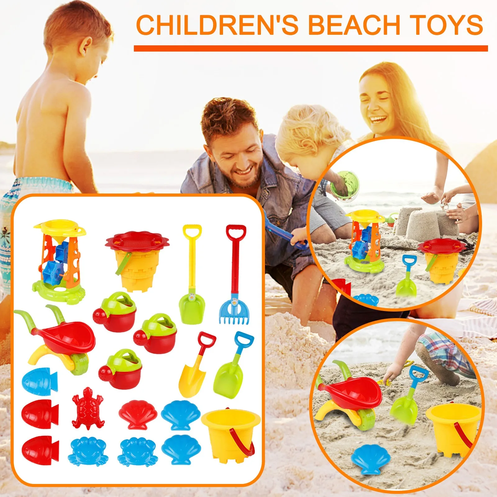 

Игрушка для пляжа, набор из 21 предмета, песок, игрушка в виде сандалии, игрушки Монтессори для детей, игрушки для детей