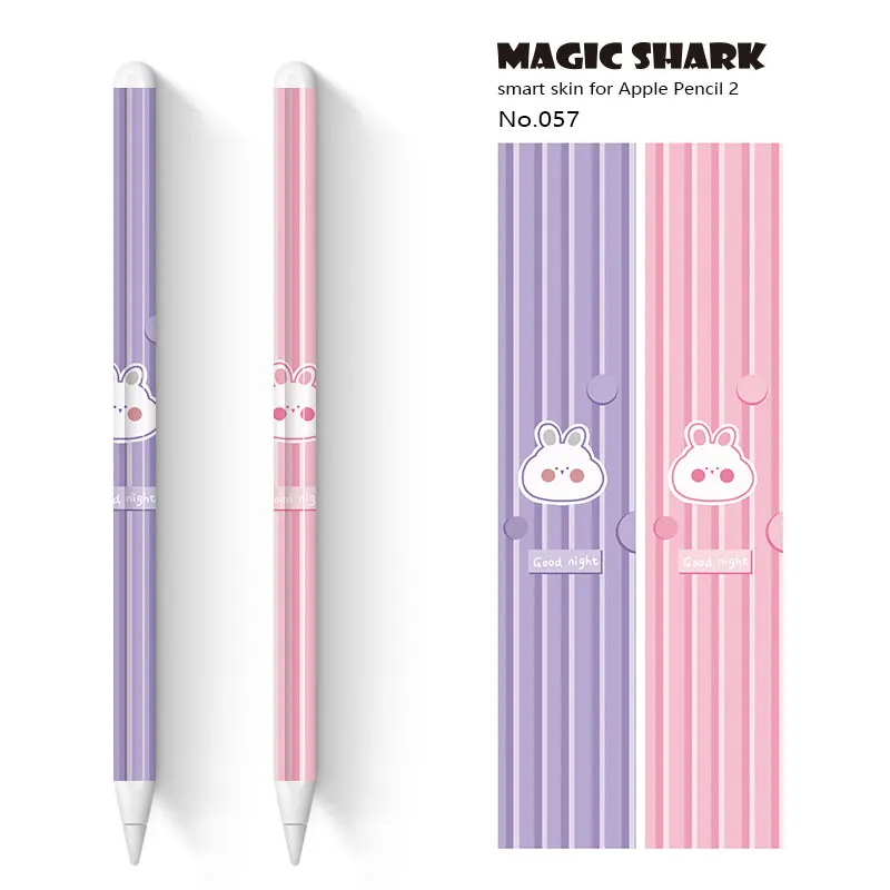 Magic Shark Cute Cartoon Rabbit Bear Ultra Thin 3M PVC Film Case Skin Tape Sticker for Apple Pencil 2 Stylus | Мобильные телефоны и