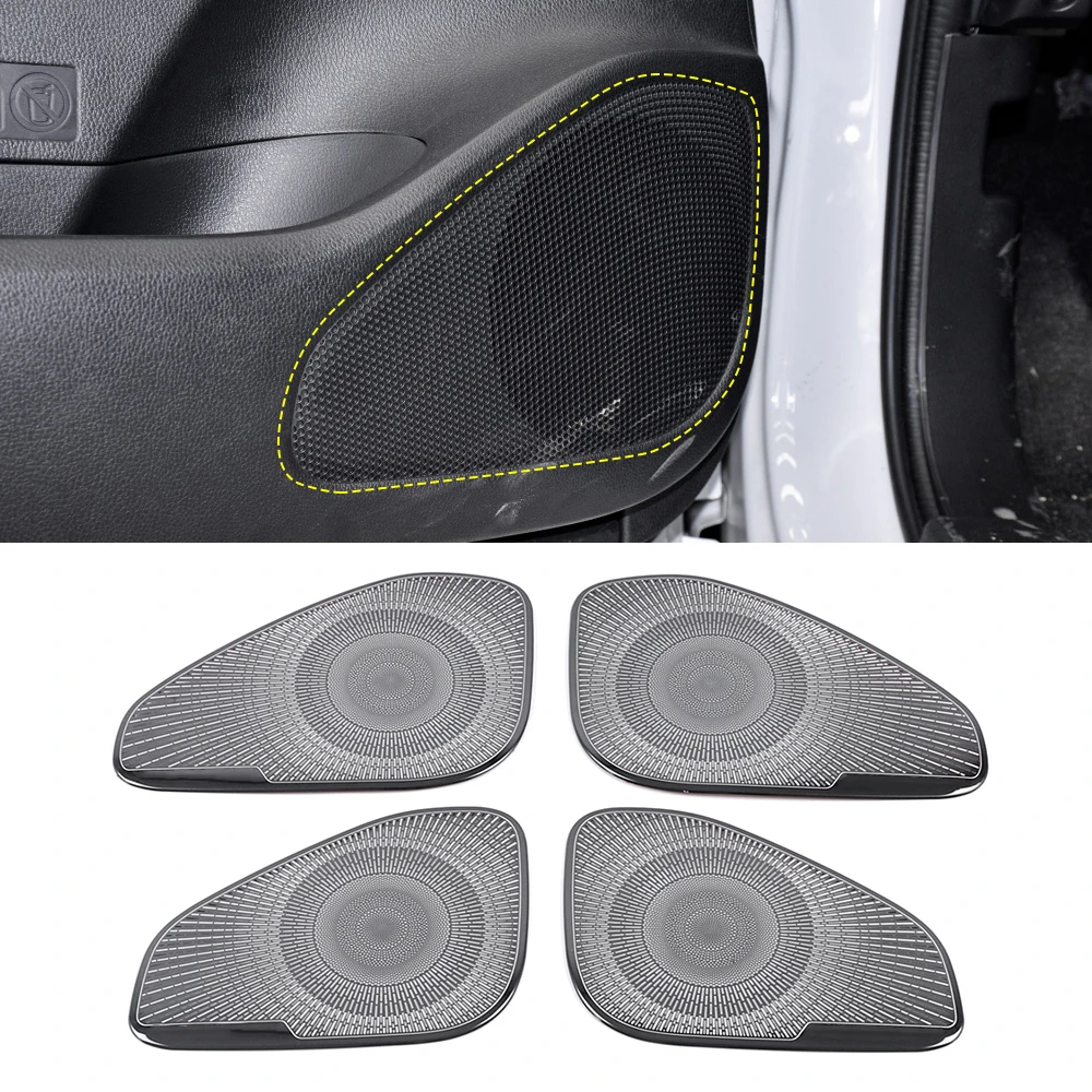 

For Mitsubishi Pajero Sport 2020-2021 Auto Car Speaker Cover Door Loudspeaker Sound Pad Trim Frame Sticker Interior Accessories