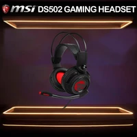 msi ds502 gaming headset led ergonomic wired gamer headphones with microphone rgb noise reduction hifi 7 1 for laptop pc gamer