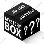 Коробка сюрпризовразличные загадочные пакетыжестяной знакзагадка глухая коробкаметаллический постер настенное искусство домашний декор случайные поставки