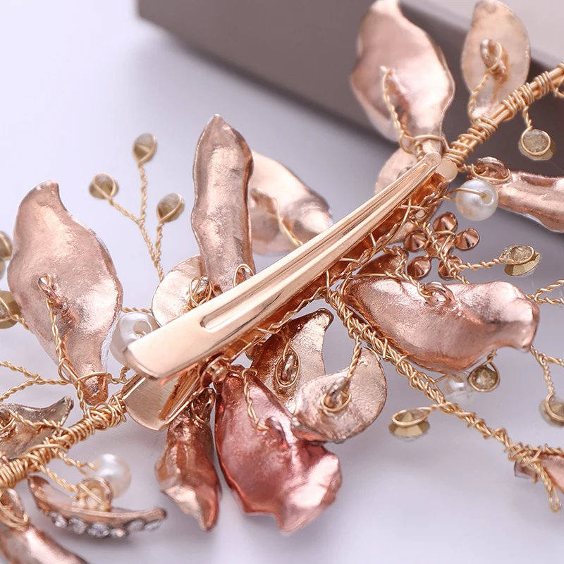 

Silver Color Leaf Rhinestone Pearl Bridal Headband Hair Vine Women Tiaras Wedding Hair Ornaments Tiaras Headband Accessories