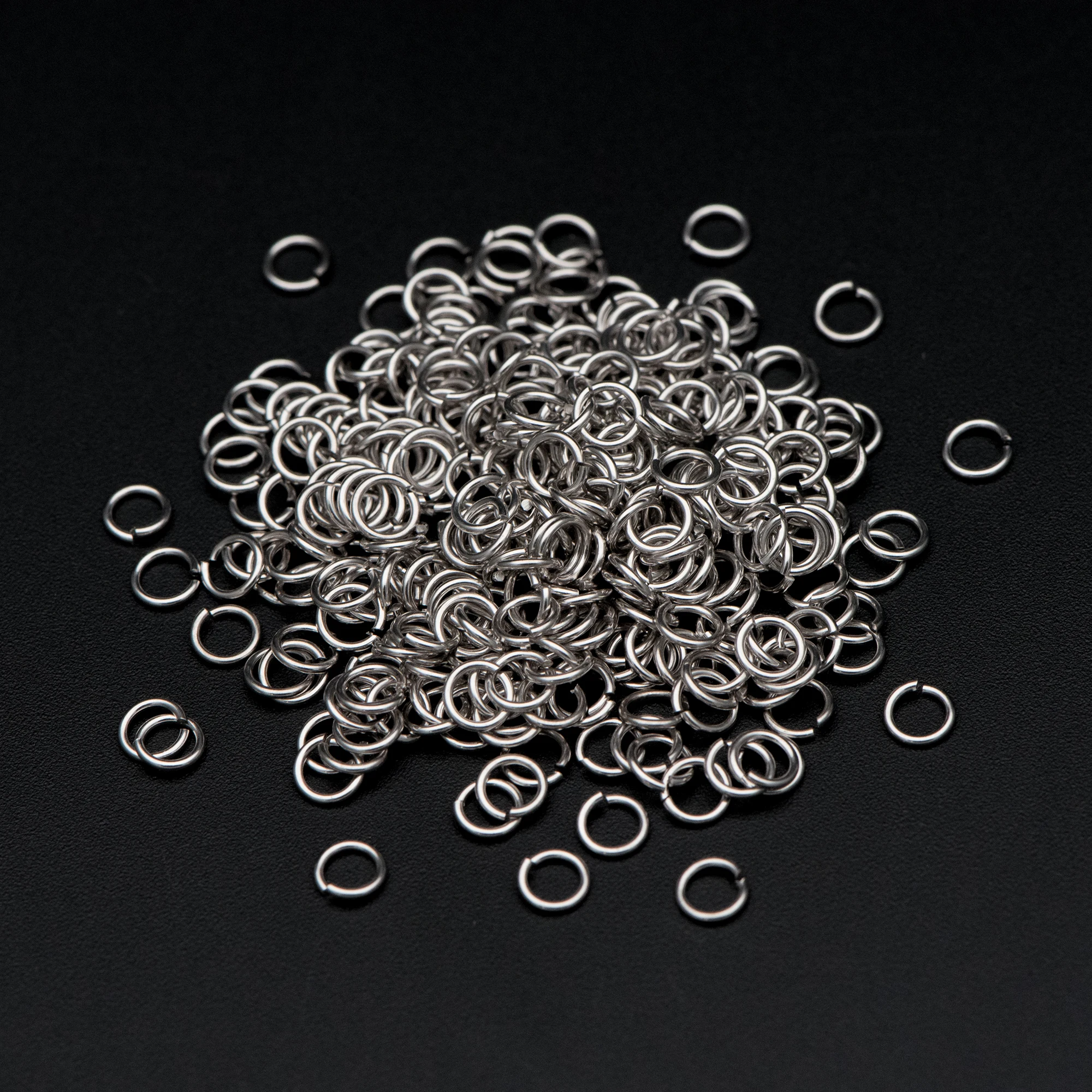 00 шт. кольца из стерлингового серебра с родиевым покрытием 4 мм круглые (0 6 мм/22