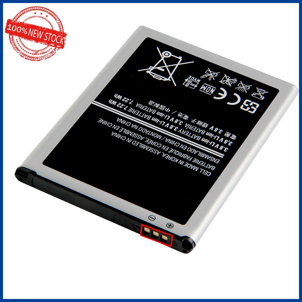 100% Оригинальный аккумулятор 1900 мАч B500BE для Samsung GALAXY S4 Mini I9190 I9192 I9195 I9198 S4Mini 3pins